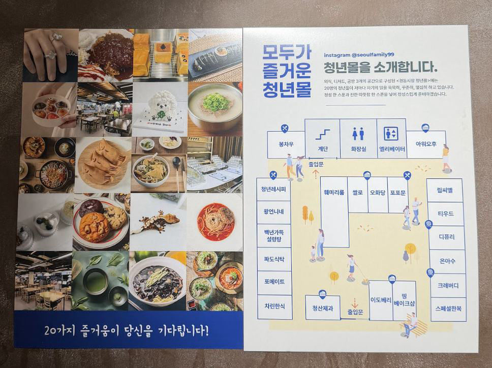 청년몰 안내도